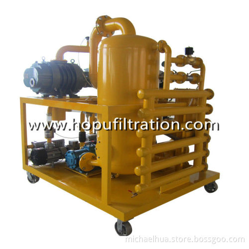 Double stage vacuum transformer oil purifier